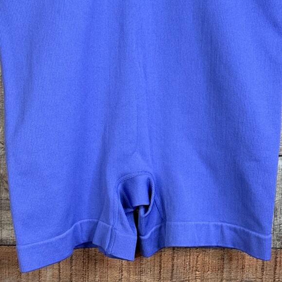 Athleta Aurora Bodysuit Shortie Shorts Purple Blue Size Medium - Picture 8 of 11